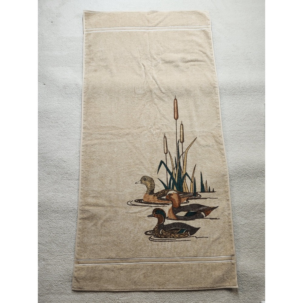 Vintage Utica Duck Mallard Towel  50"×24" USA Made